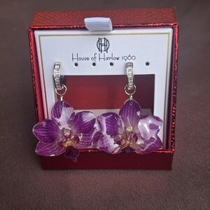 House of Harlow 1960 Purple Orchid Earrings